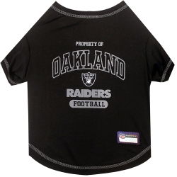 Pets First NFL Oakland Raiders Pet T-Shirt. Licensed, Wrinkle-free, Tee Shirt for Dogs/Cats. Football Shirt
