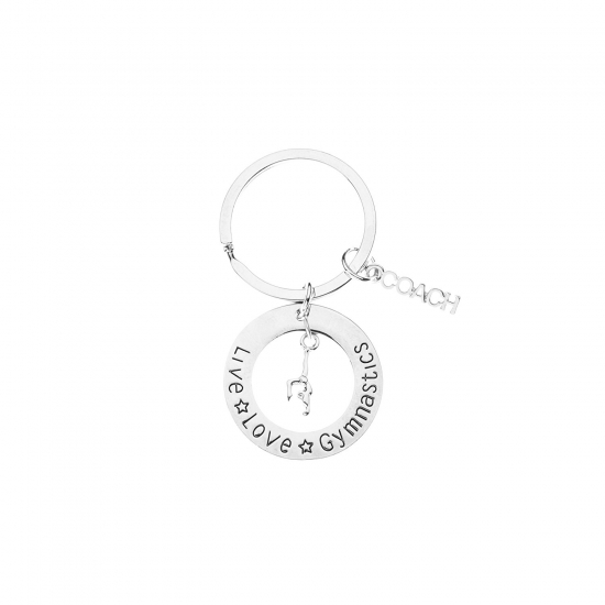 Infinity Collection Gymnastics Coach Keychain- Gymnastics Coach Gift- Gymnastics Jewelry - Perfect Gift For Coaches