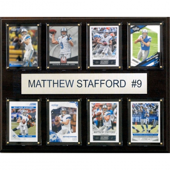 C & I Collectables C&I Collectables NFL 12x15 Matthew Stafford Detroit Lions 8-Card Plaque