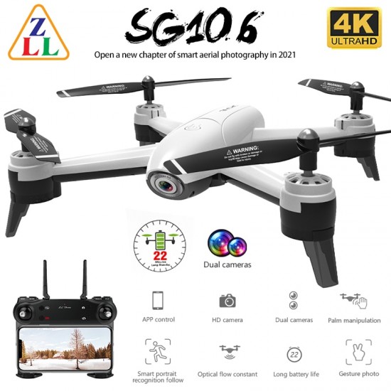 ZLL SG106 WiFi FPV RC Drone 4K Camera Optical Flow 1080P HD Dual Camera Real Time Aerial Video Wide Angle Quadcopter Aircraft