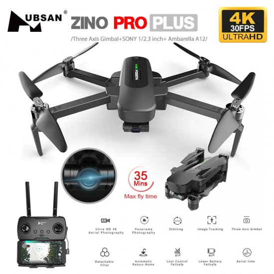 HUBSAN Zino PRO Plus Zino 2 GPS Drone with 4K 30FPS /60FPS UHD WiFi FPV Camera Quadcopter 3-Axis Gimbal 8KM Dron Vs SG906 MAX