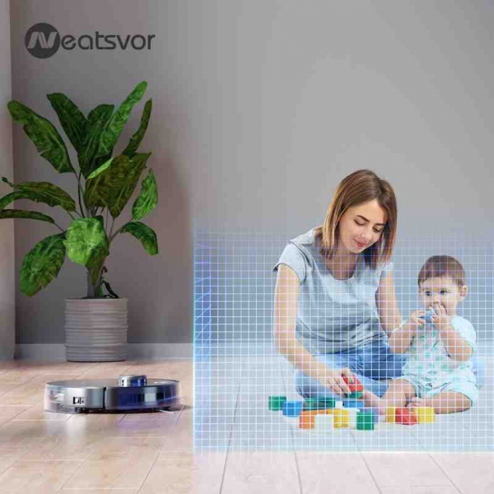NEATSVOR X600 4000pa Laser Navigation Robot Vacuum Cleaner APP Virtual Wall Breakpoint Cleaning Draw Cleaning Area Mopping Wash