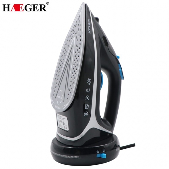 2200W Cordless Wireless Charging Portable Steam Iron 5 Speed Adjust Clothes Ironing Steamer Portable Ceramic Soleplate EU Plug