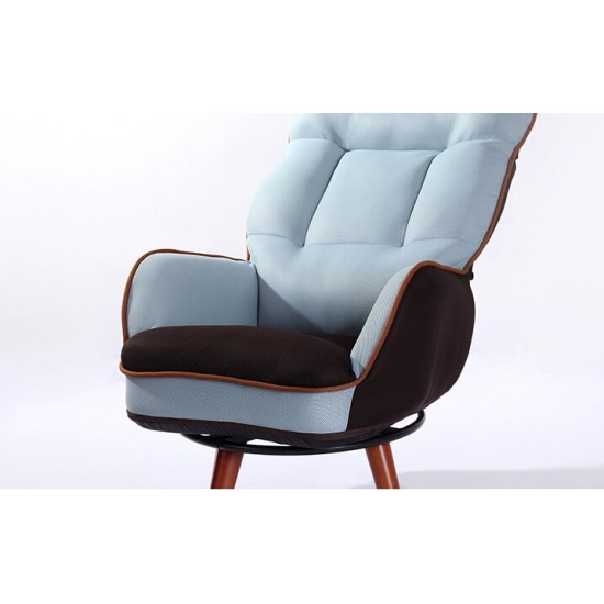 Wooden Low-Seat Armchair Sofa 360 Degree Swivel Chair Living Room Furniture Mid Century Single Couch Seat Lazy Leisure Arm Chair