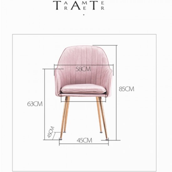 Iron Art Chaise Living Room Chairs Soft Fabric Armchair Makeup Sofa Nordic Chair Simple Sponge Mat Dining Chair Home Furniture