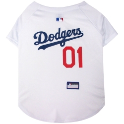 Pets First MLB Los Angeles Dodgers Mesh Jersey for Dogs and Cats - Licensed Soft Poly-Cotton Sports Jersey - Extra Small