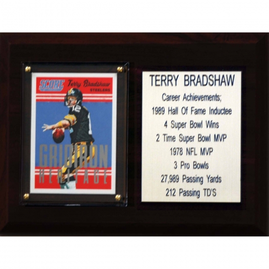 C & I Collectables C&I Collectables NFL 6x8 Terry Bradshaw Pittsburgh Steelers Career Stat Plaque