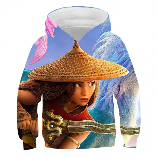 Raya And The Last Dragon 3d Children's Hoodie Anime Printed 4-14t Long Sleeve Kids Clothes Boys Girls' Favorite Cool Hoodie