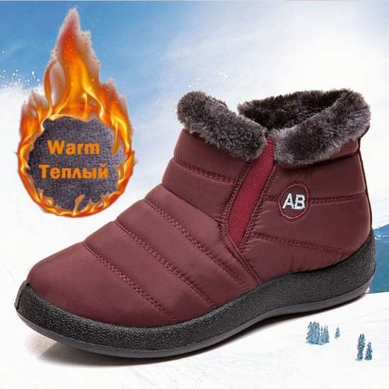 Women Boots 2021 Fashion Waterproof Snow Boots For Winter Shoes Women Casual Lightweight Ankle Botas Mujer Warm Winter Boots