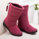 Winter Women Boots Mid-Calf Down Boots High Bota Waterproof Ladies Snow Winter Shoes Woman Plush Insole Botas Mujer Invierno