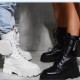 New Chunky Boots Fashion Pocket Platform Boots Women Ankle Boots Female Sole Pouch Ankle Boots Women Botas Mujer Plus Size