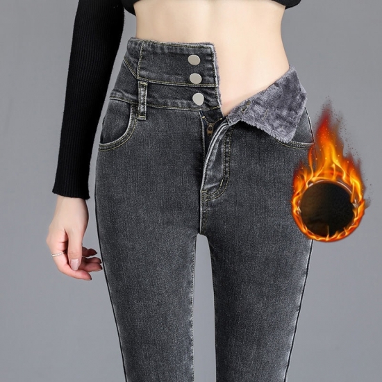 Slim Jeans For Women Skinny High Waist Woman Denim Pencil Pants Stretch Waist Slim Female Trousers Multi-size Spring Autumn