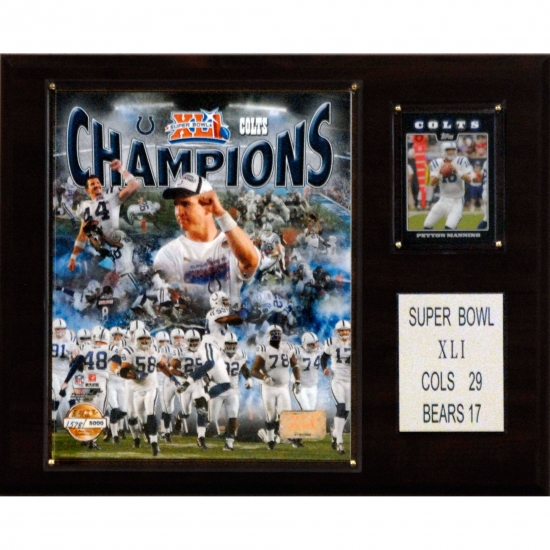 C & I Collectables C&I Collectables NFL 12x15 Indianapolis Colts Super Bowl XLI Champions Plaque, Gold Edition