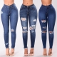 2022 New Spring Fashion High Waist Mom Jeans Female Ripped Jeans For Women Black Denim Skinny Jeans Woman Plus Size Pencil Pants