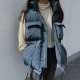 Winter Spring Warm Vest Loose Coat Thickening Before Short and Long Waist Cotton Waistcoat Women Puffer Jacket
