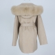 OFTBUY 2021 New Oversize Loose Cashmere Wool Blends Real Fur Coat Winter Jacket Women Natural Fox Fur Collar Hood Outerwear Belt
