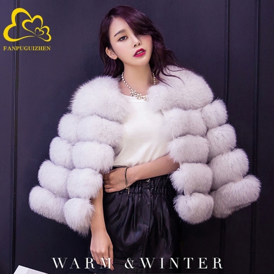 Women Faux Fur Coat Autumn Winter New Fashion Pink Elegant Thick Warm Outerwear Fake Fur Jacket Chaquetas Mujer