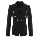 Fashion 2022 Runway Star Style Jacket Women Gold Buttons Double Breasted Blazer OuterwearS-5XL