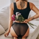 Sexy Mesh M-2XL Women Panties Hollow Out Briefs Transparent Low Waist Lingerie Female Breathable Underwear Plus Size Underpants
