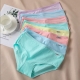 3Pcs Set Candy Color Underwear Women Comfortable Cotton Panties Mid-waist Breathable Underpants Plus Size Briefs