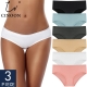 CINOON 3PCS Set Women Panties Cotton Underwear Solid Color Briefs Girls Low-Rise Soft Panty Women Underpants Female Lingerie