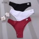 FINETOO 3Pcs Set Women Cotton Brazilian Panties M-XL Female T-back Underpants Sexy V Waist Underwear Ladies Soft Bikini Panty