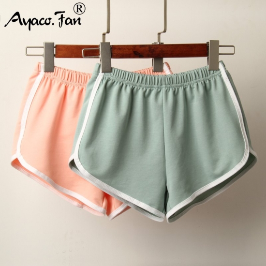 Sports Shorts Women Summer 2022 New Candy Color Anti Emptied Skinny Shorts Casual Lady Elastic Waist Beach Correndo Short Pants