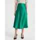 Toppies 2022 Womens Silk Satin Skirts High Waisted Skirt Solid Vintage England Simple Office Lady Skirts