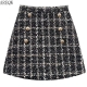 2022 New Tweed Skirt For Women In Autumn Spring New White Black Chic Short Skirt With High Waist Mini Skirts