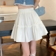 HOUZHOU Kawaii Mini Skirts Women Cute Fungus Patchwork Fairycore High Waist Pleated Short Skirt Preppy Style