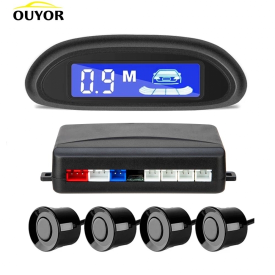 Car Auto Parktronic LED Parking  With 4 Parking Sensors Backup Car Parking  Monitor Detector System Backlight Display