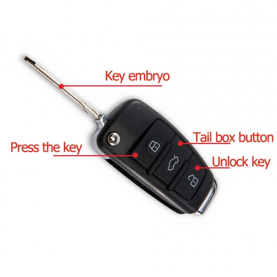 Hippcron Car Central Door Lock Auto Keyless Entry System Button Start Stop Keychain Central Kit Universal Car 12V