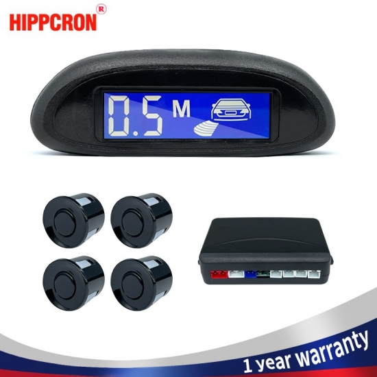 Hippcron Parking Sensor For Car With Auto Parktronic Reverse LED Monitor 4 Sensors Detector System Backlight Display