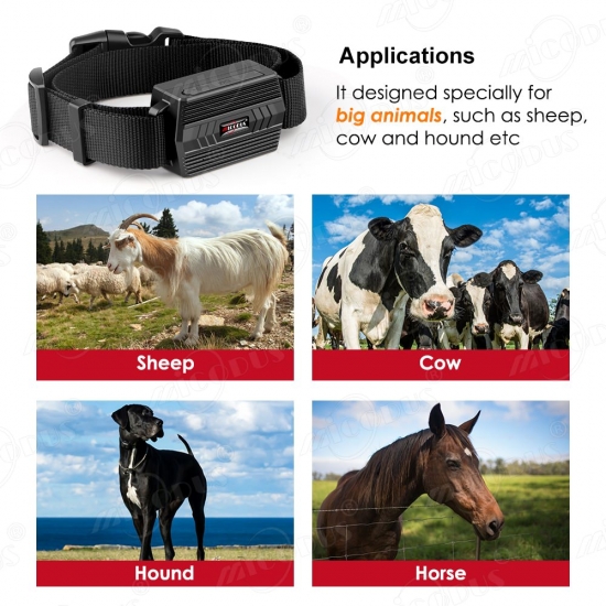 MiCODUS GPS Tracker Dog For Hound Cow Sheep 3000mAh Waterproof Pet Tracker Geo-fence Dog Collar Voice Monitor APP Dog GPS