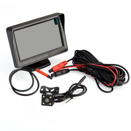4.3inch 12V Car Rear View Camera Monitor Backup Reverse Camera Kit Night Vision Reversing Parking Rear View System New