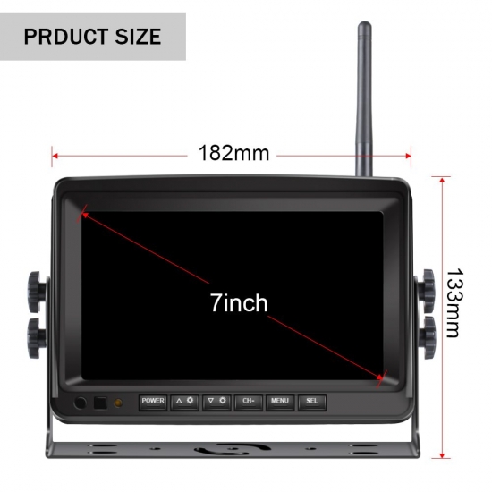 7 inch Wireless Car Monitor Truck Screen CMOS IR Night Vision Reverse Backup Wifi Camera Parking System Display for Car