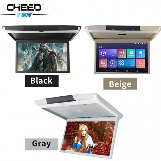 12.5 15.6 17.3 Inch  Car Monitor Ceiling Mount Roof HD Android 9.0 2 16G 1080P Video IPS Screen WIFI HDMI
