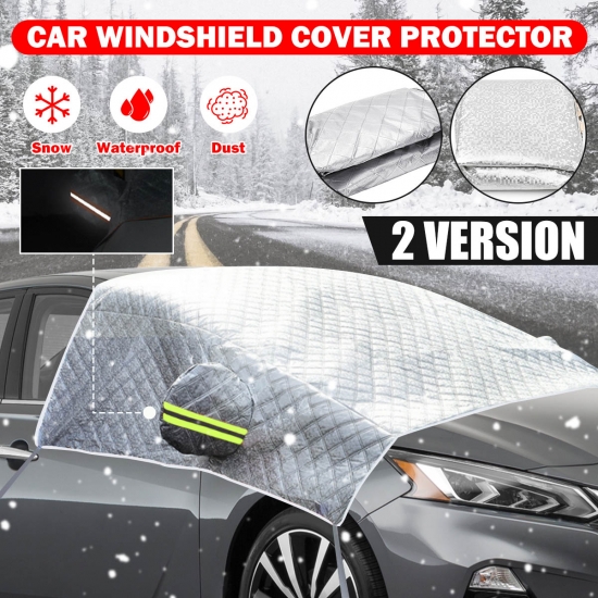 Universal Car Windshield Mirror Reflective Bar Cover Sun Shade Protector Winter Snow Ice Rain Dust Frost Guard Aluminium Film