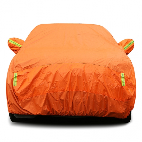 Universal Orange Car Cover Outdoor Sun Dust UV Protection Full  Car Cover Waterproof Auto Protector Umbrella for BMW Audi Tesla