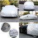 Kayme Car Cover for Automobiles Waterproof All Weather Sun Uv Rain Protection with Zipper Mirror Pocket Fit Sedan SUV Hatchback