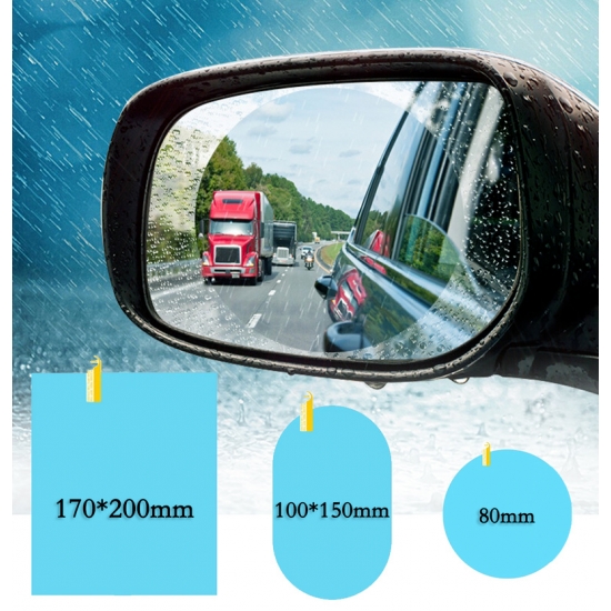 Car Rain-proof Film Rearview Mirror Waterproof Film Universal Window Glass Clear Anti-Fog Anti-reflective Sticker