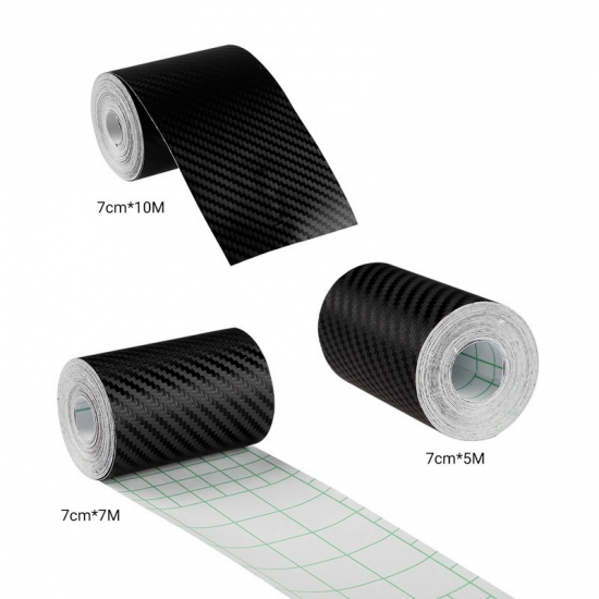 1/3/5/7/10m Carbon Fiber Protector Strip Sticker Auto Bumper Door Sill Protection Anti-stepping Car Decoration Tape 3D