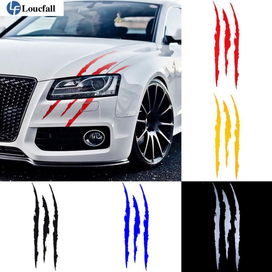 Auto Car Sticker Reflective Monster Claw Scratch Stripe Marks Headlight Decal Car Stickers 40cmX12cm car accessories
