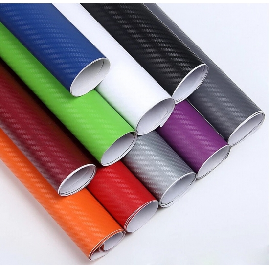 3D Colored Carbon Fiber Sticker Roll Film Wrap Car Motorcycle Universal DIY Styling Vinyl Decal 30cmx127cm