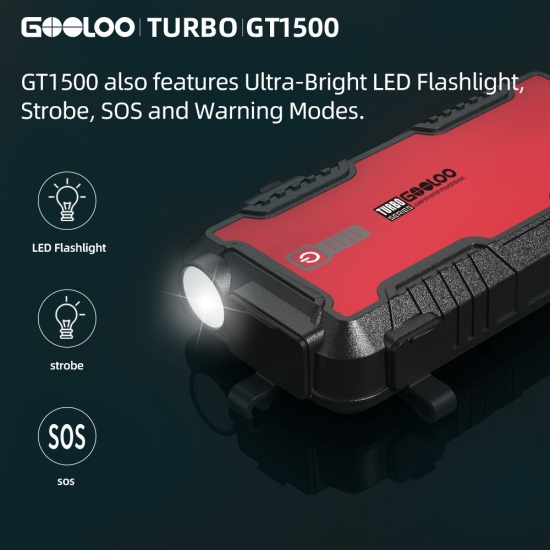 GOOLOO 12V Charger External Battery Booster Car Jump Starter Car Battery Portable Power Bank Automotive Starting Auxiliary