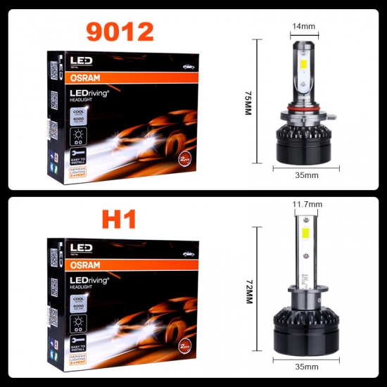 OSRAM LED Headlight LEDriving XLZ 9012 HIR2 HB2 9005 9006 HB4 HB3 H11 Bulb 6000K H1 H7 led H4 auto light lamp car accessories