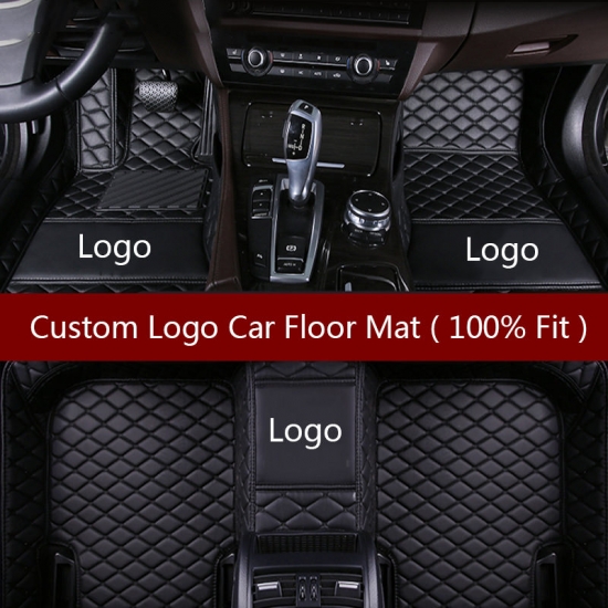 Custom Logo Leather Car Floor Mats For SEAT All Models For LEON Ibiza Tarraco Ateca Arona Formentor Altea lion Car Carpets Cover