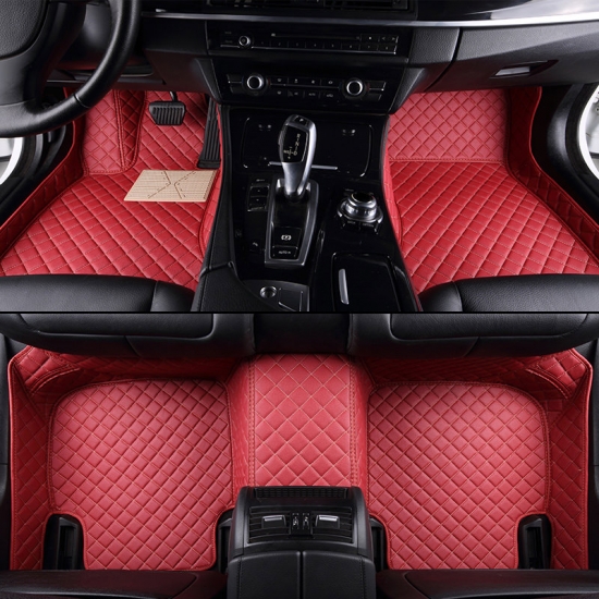 Custom Leather car floor mats for Audi Q3 A3 A6 Q5 A4 Q7 A5 A7 S3 S5 S6 S7 S8 R8 TT SQ5 SR4-7 A1 A8 Double foot mats