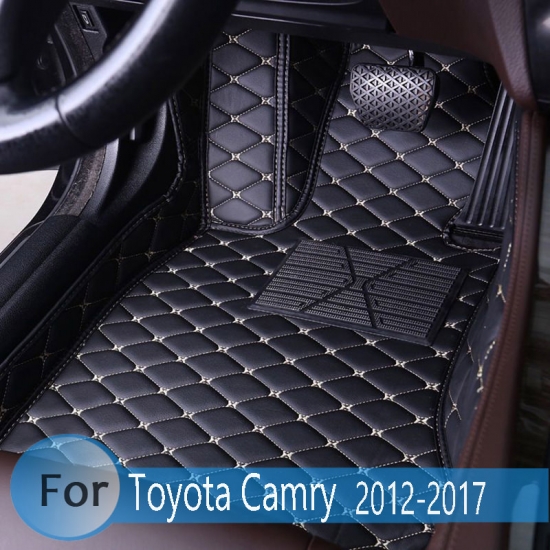 Car Floor Mats For Toyota Camry 2017 2016 2015 2014 2013 2012 Car Floor Mats Accessories Leather Carpets Auto Interior Styling