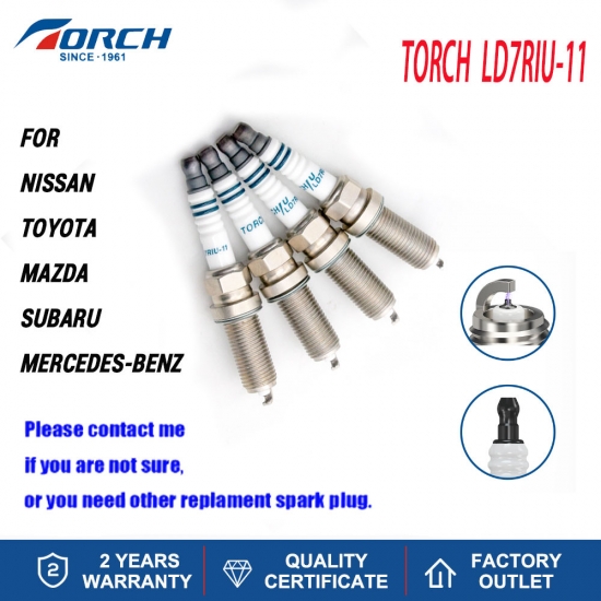 4 or 8 Pcs Car Candles Iridium Power TORCH Spark Plugs LD7RIU-11 for Toyota Nissan Honda MERCEDES-BENZ SUBARU MAZDA